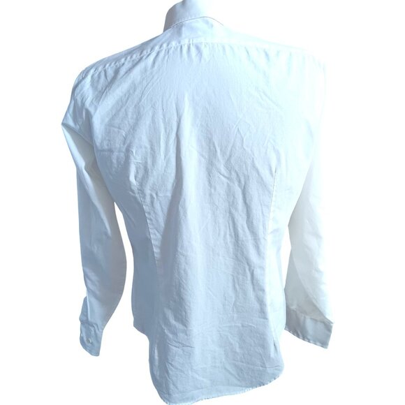 Vintage Men's Dress Shirt Medium White 1980's JCPenney The Mens Shop All Cotton - Picture 4 of 5